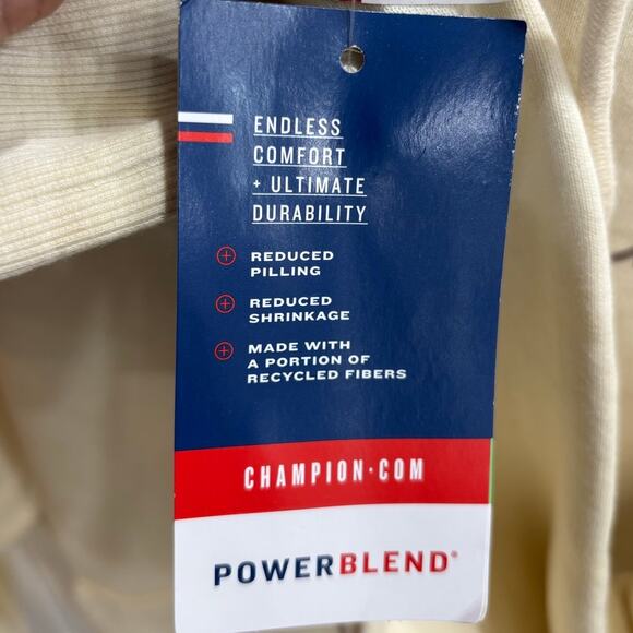 Champion Men's Powerblend Graphic Script Logo Hoodie Large - Picture 4 of 5